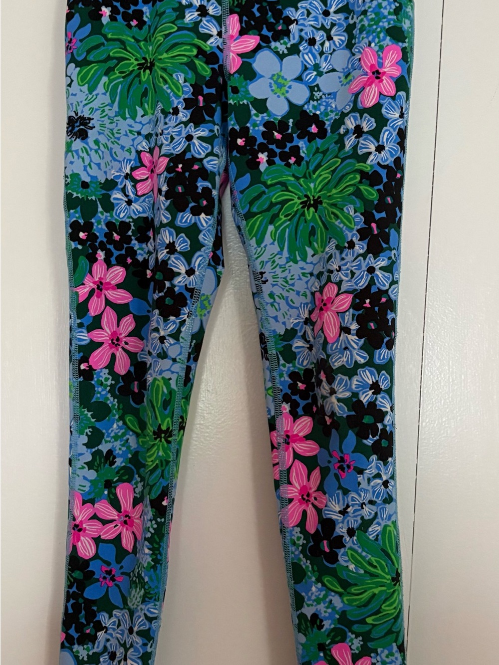 Lilly Pulitzer Kids Floral Print Leggings in Blue, Green & Pink
